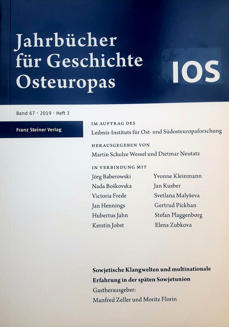 Neuerscheinung: Jahrbücher für Geschichte Osteuropas „Sowjetische Klangwelten und multinationale Erfahrung in der späten Sowjetunion“.